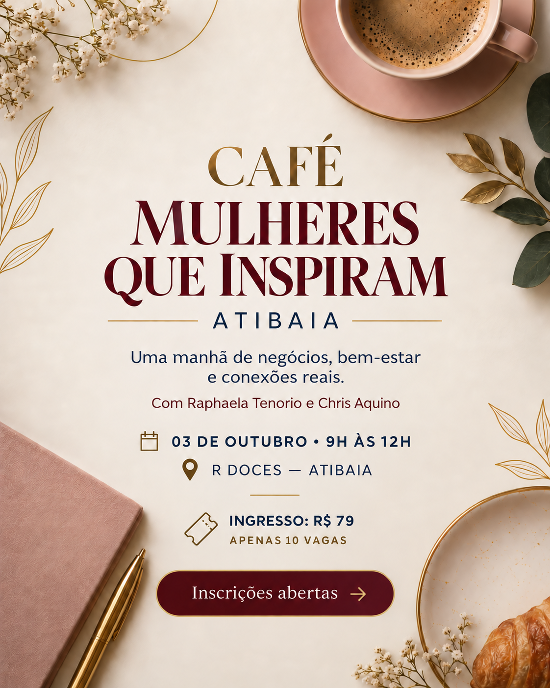 Arte do Café Mulheres que Inspiram em Atibaia